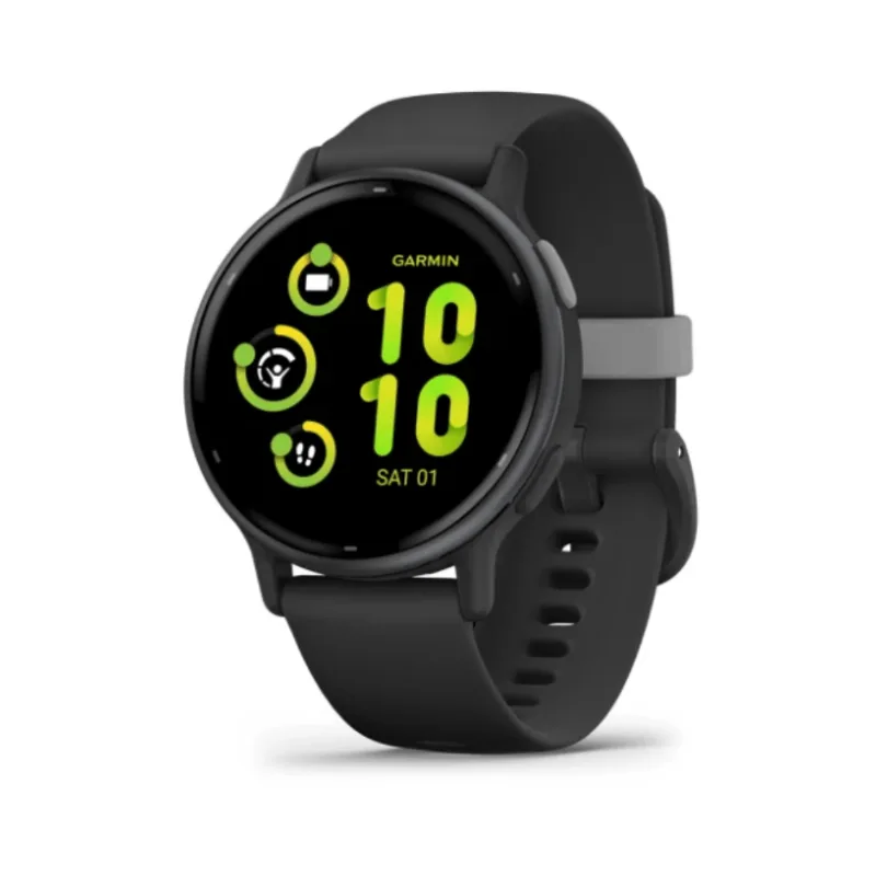 Relógio Garmin vívoactive 5 com Monitor Cardíaco de Pulso e GPS Relógio Garmin vivoactive 5 Preto com pulseira de silicone Preta