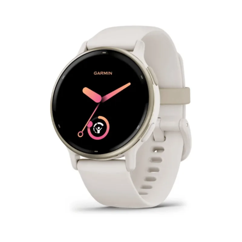 Relógio Garmin vívoactive 5 com Monitor Cardíaco de Pulso e GPS Relógio Garmin vivoactive 5 Dourado com pulseira de silicone Marfim