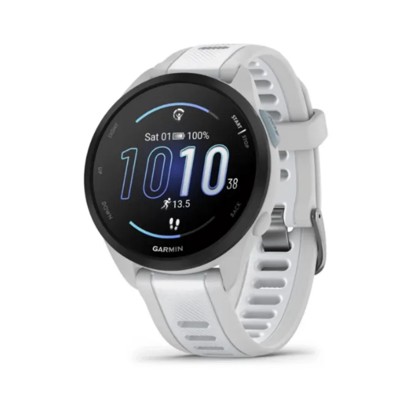 Relógio Garmin Forerunner 165 com Monitor Cardíaco de Pulso e GPS Relógio Garmin Forerunner 165 Cinza e Branco