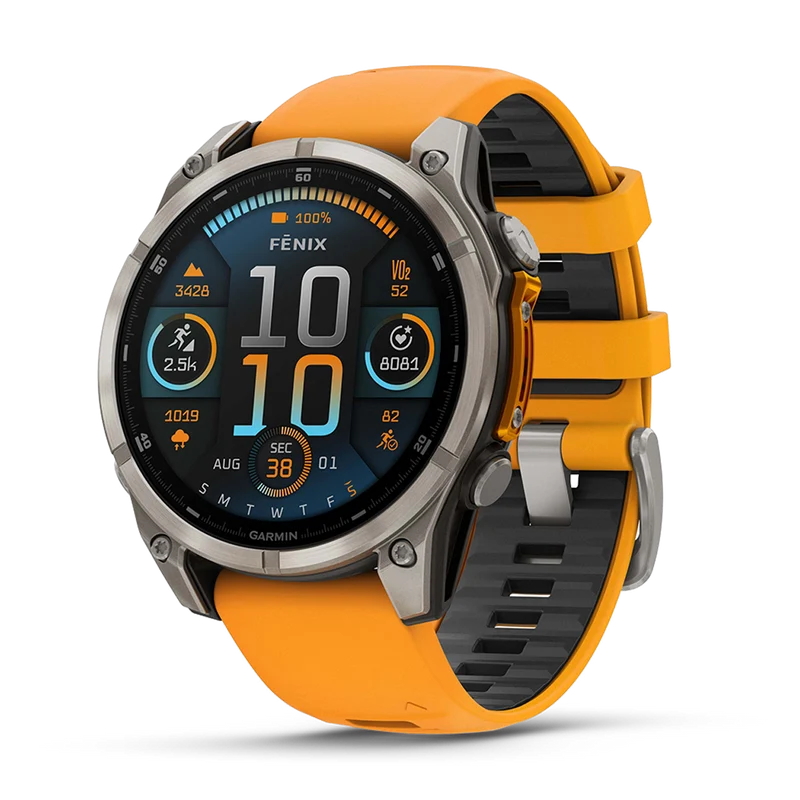 Garmin Fenix 8 Amoled Titanium with Spark Orange - Graphite / 47 mm