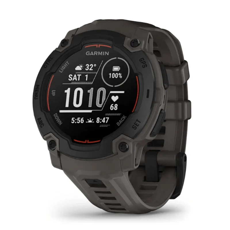 Relógio Garmin Instinct 3 com Monitor Cardíaco de Pulso e GPS Relógio Garmin Instinct E 45 mm Preto com pulseira de silicone Grafite