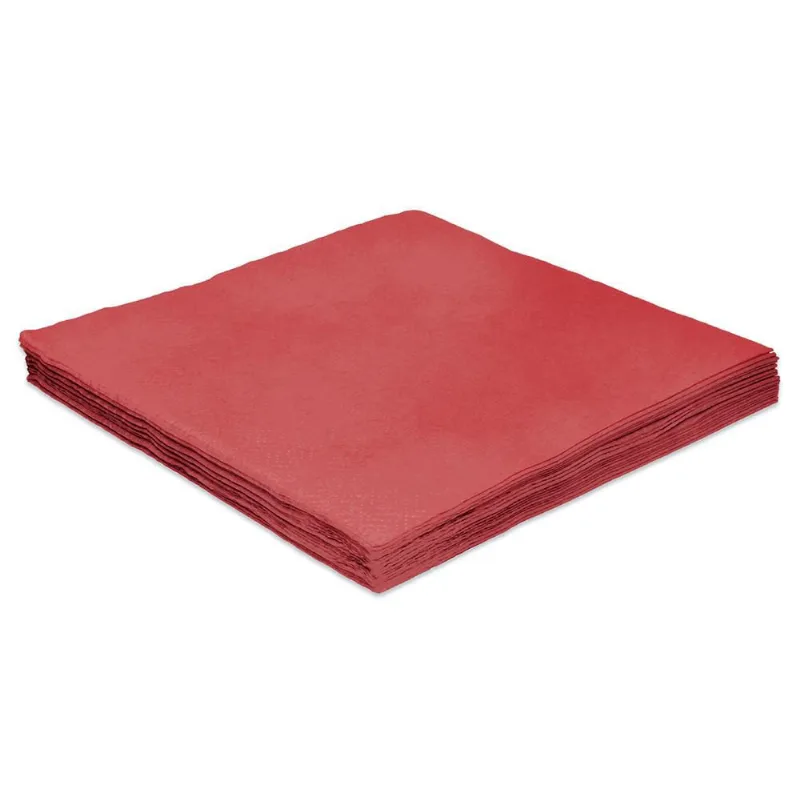 Guardanapos de Papel Folha Dupla 32x32cm Vermelho - SilverFestas