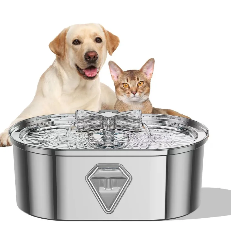 Fonte De Água Cat Aço Inoxidável: 3,5l