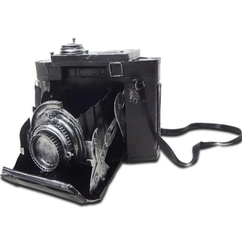 Cofre Camera Fotografica Vintage Retro De Ferro Fundido 16Cm