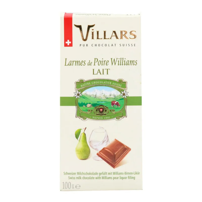 Choc C/licor De Pera Villars Chocolate Villars Con Licor De Pera 100 Gr