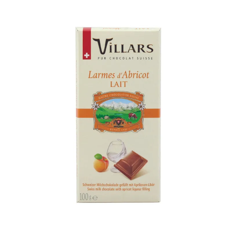 Choc C/licor De Damasco Villars Chocolate Villars Con Licor De Damasco 100 Gr
