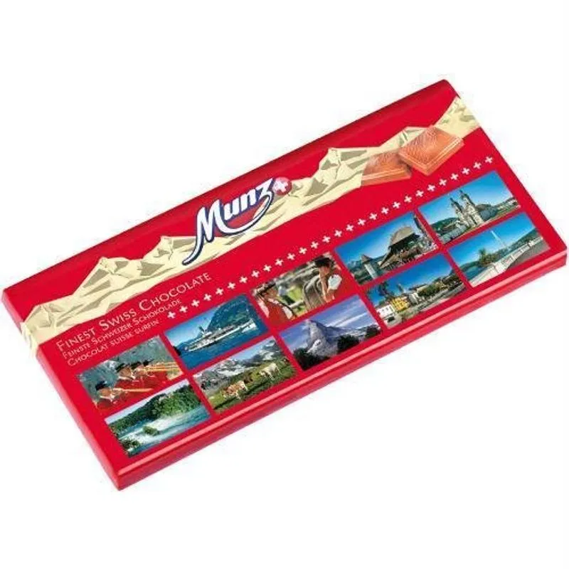 Chocolate Suíço MUNZ Premium Touristik ao Leite 100g