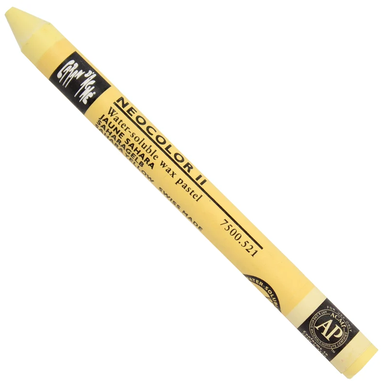 Giz Aquarelável Neocolor II Caran D’Ache Tom Amarelo 521 Sahara Yellow
