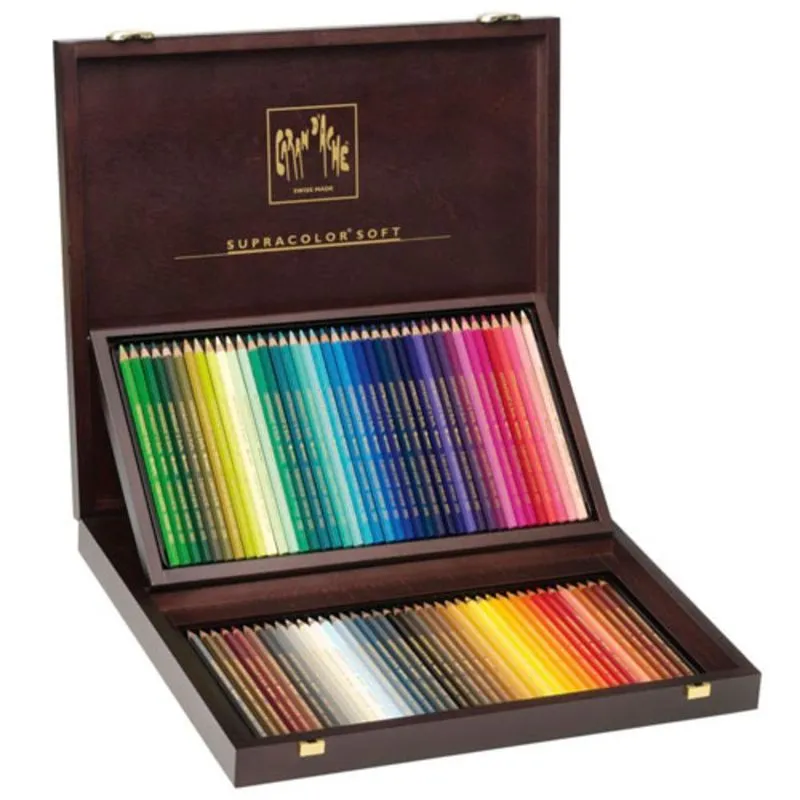 Lápis Aquarela Supracolor 80 Cores Caix Madeira Caran D'Ache