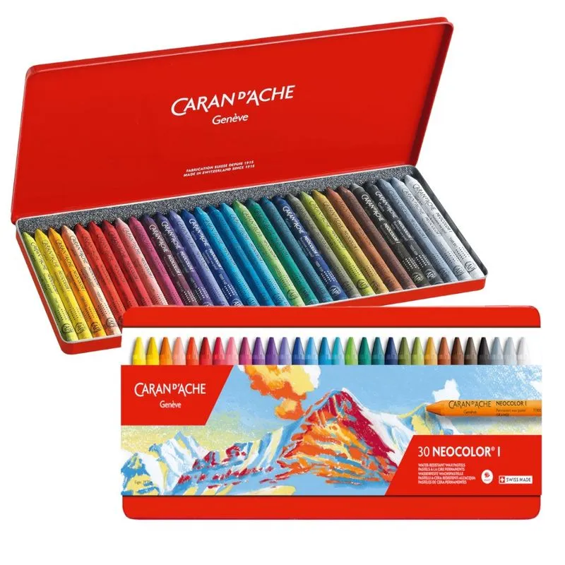 Giz Pastel Oleoso Caran D'Ache Neocolor I 30 Cores