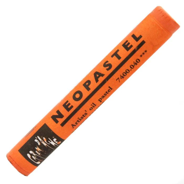 Pastel Oleoso Neopastel Caran d'Ache Tom Laranja 040 Reddish Orange