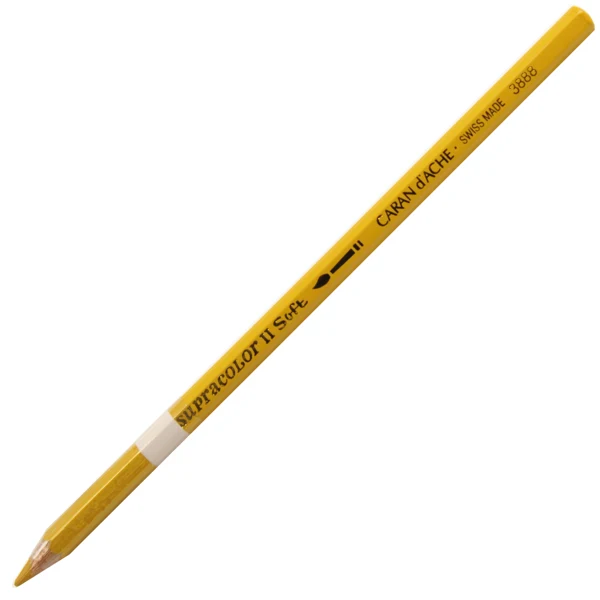 Lápis Aquarelado Caran D'Ache Supracolor Tom Amarelo 033 Golden Ochre