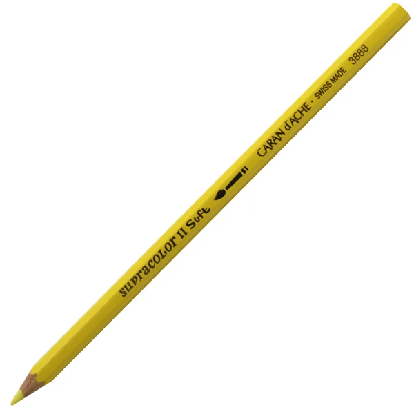 Lápis Aquarelado Caran D'Ache Supracolor Tom Amarelo 240 Lemon Yellow