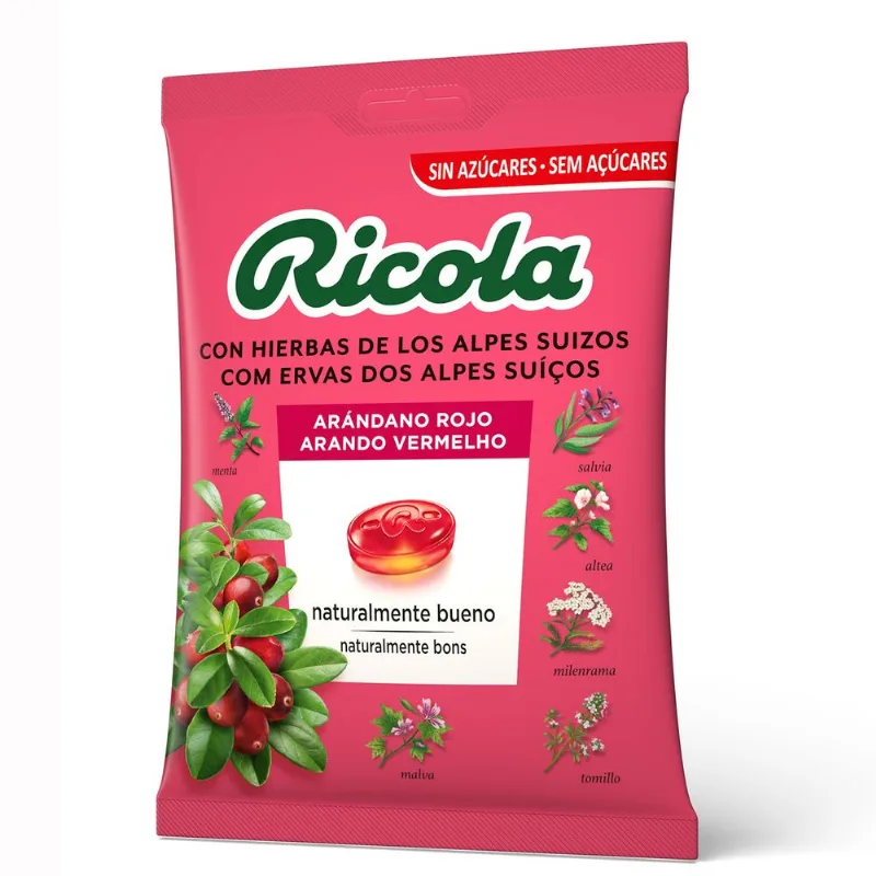 Caramelo Ricola Sabor Cranberry 70 g