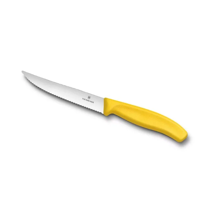 Faca Victorinox Swiss Classic - Lâmina Serrilhada - 12 Cm - Amarela - 6.7936.12l8