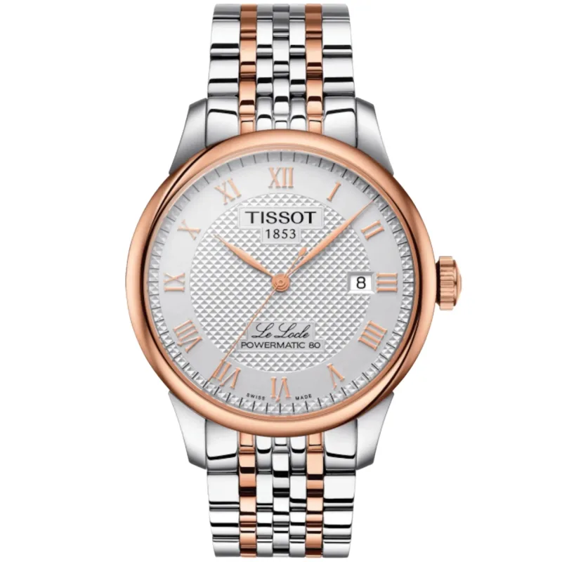 Relógio Tissot Le Locle Powermatic 80 Ouro Rosa T006.407.22.033.00