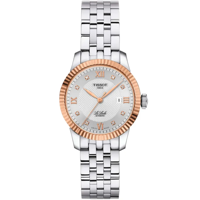 Relógio Tissot Le Locle Diamante Automático 18k Ouro rosa T932.207.41.036.00