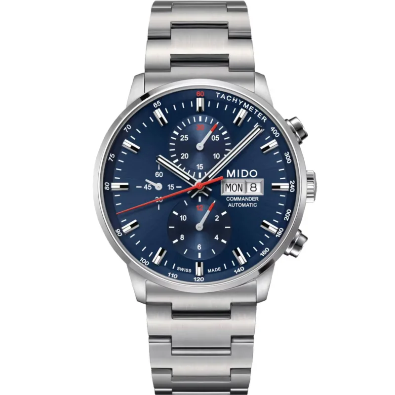 Relógio Mido Commander Chrono Automático Azul M016.414.11.041.00