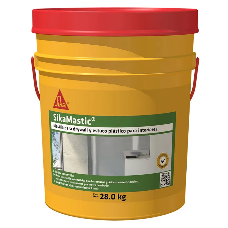 Masilla para drywall /estuco plástico blanco x28kg Sika 1068746