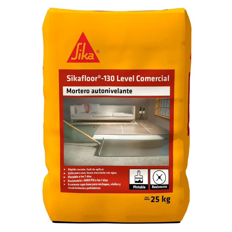 Mortero autonivelante pisos sikafloor130 x25kg Sika