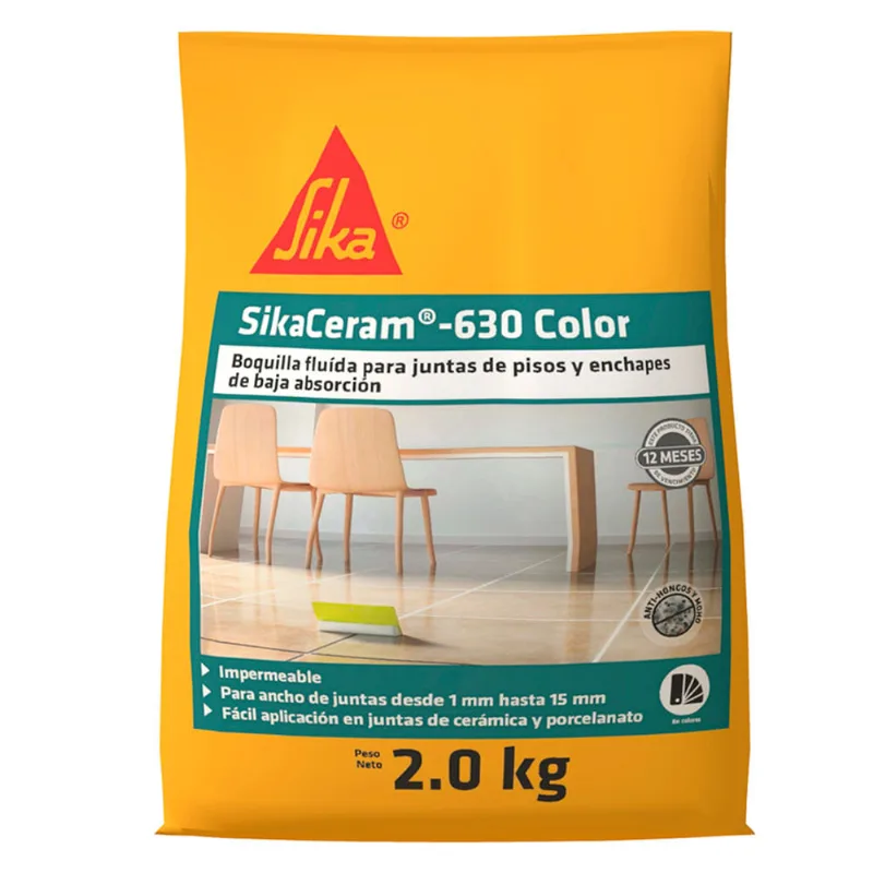 Adhesivo cerámico sikaceram-630 color 2 kg negro Sika