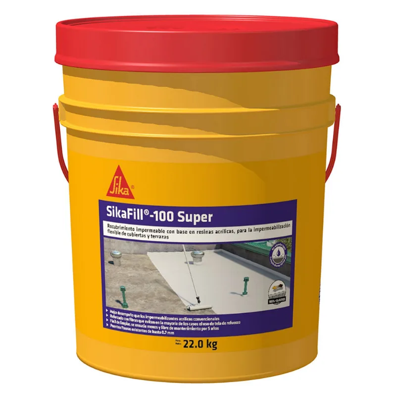 Impermeabilizante cubiertas sikafill100 gris x22kg Sika