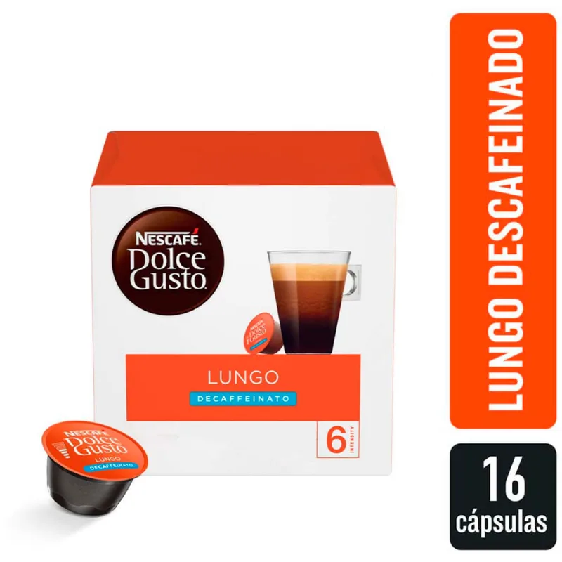 Cafe Nescafe Dolce Gusto Capsulas Lungo Decaf Nescafé Dolce Gusto Lungo Decaf 16cap