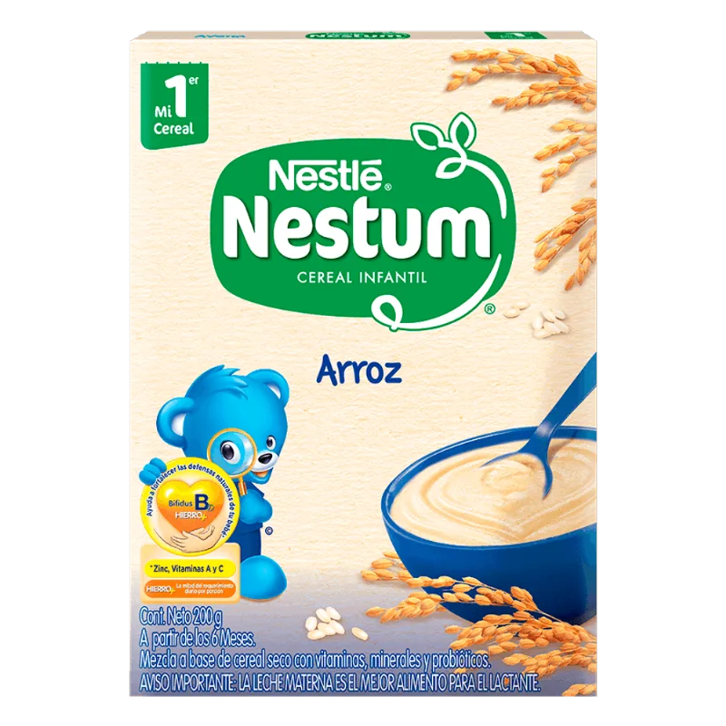 Cereal Infantil Nestum Arroz|200g NESTUM® Arroz Cereal Infantil Caja 200g