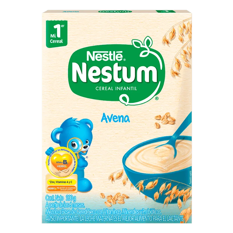 Cereal Infantil Nestum Avena|200g NESTUM® Avena Cereal Infantil Caja 200g