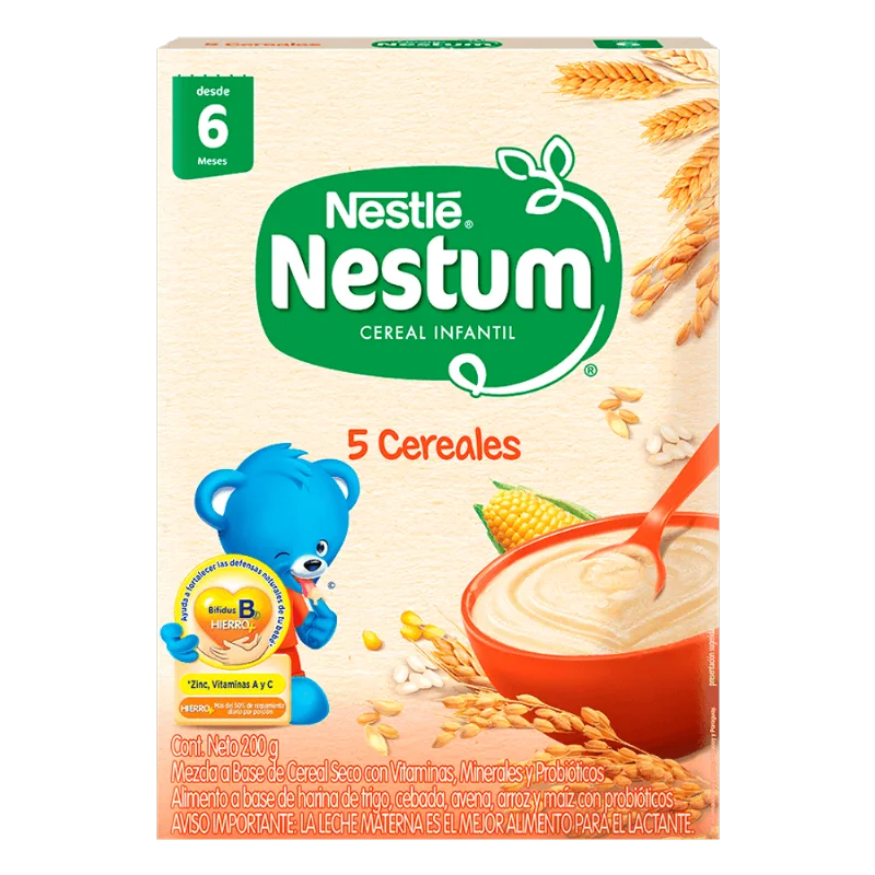 Cereal Infantil Nestum 5 Cereales|200g NESTUM® 5 Cereales Cereal Infantil Caja 200g