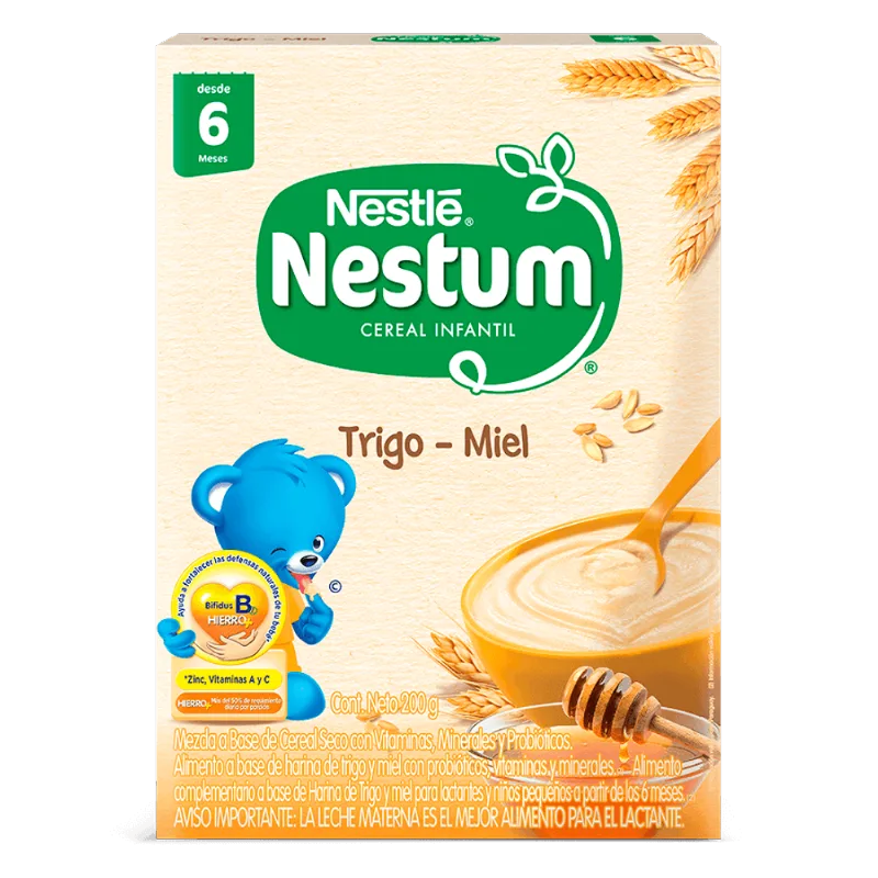 Cereal Infantil Nestum Trigo Miel|200g NESTUM® Trigo Miel Cereal Infantil Caja 200g