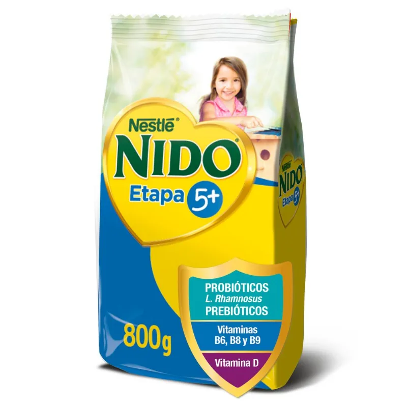 Leche en Polvo Nido Etapa 5+ Bolsa 800g