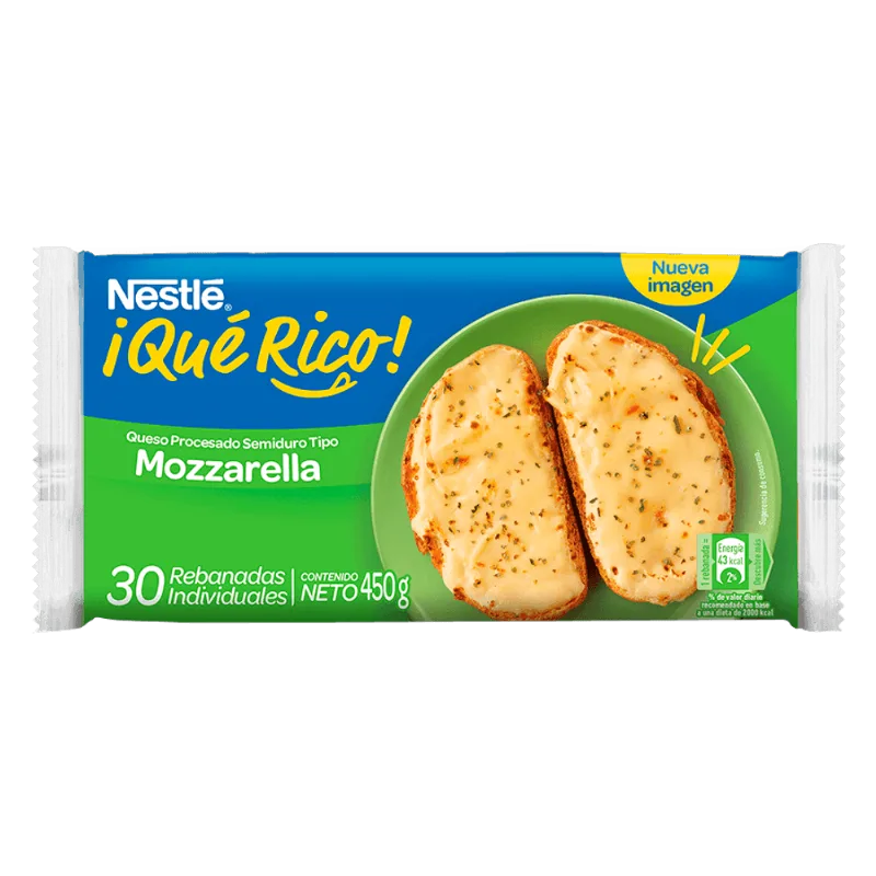 Nestlé ¡Qué Rico! Queso Mozzarella|30 Rebanadas