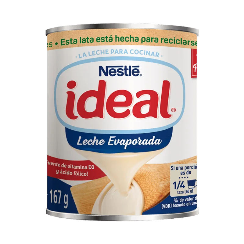 Leche Evaporada Ideal Entera|167g