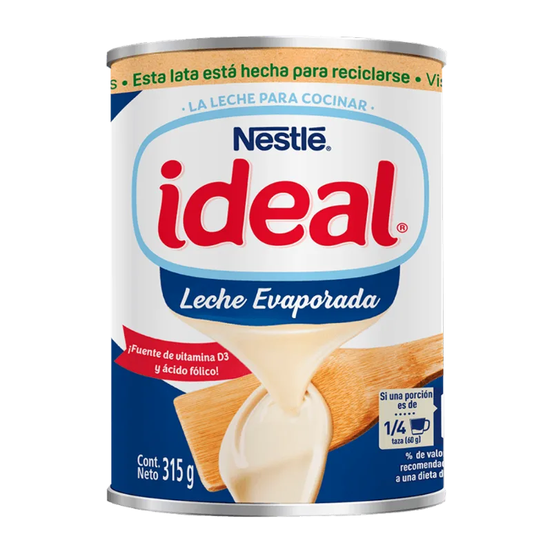 Leche Evaporada Ideal Entera|315g