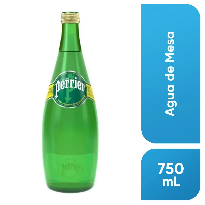 Agua con Gas PERRIER Gasificada Botella 750ml