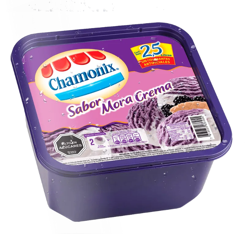 Helado Chamonix Mora Crema Cassata 2,5L