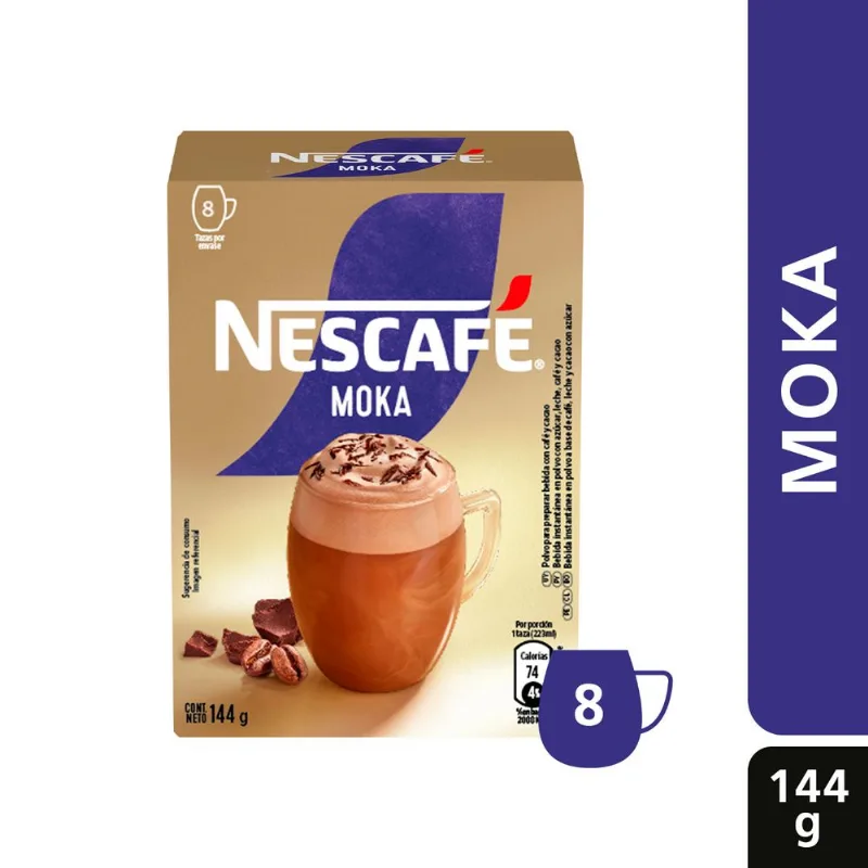 Café Instantáneo Nescafé Moka Mixes 144 g (8 un. x 18g)
