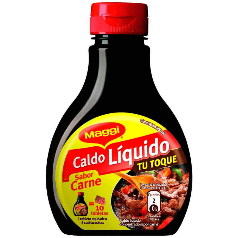 Caldo Maggi Líquido Sabor Carne Botella 200 ml