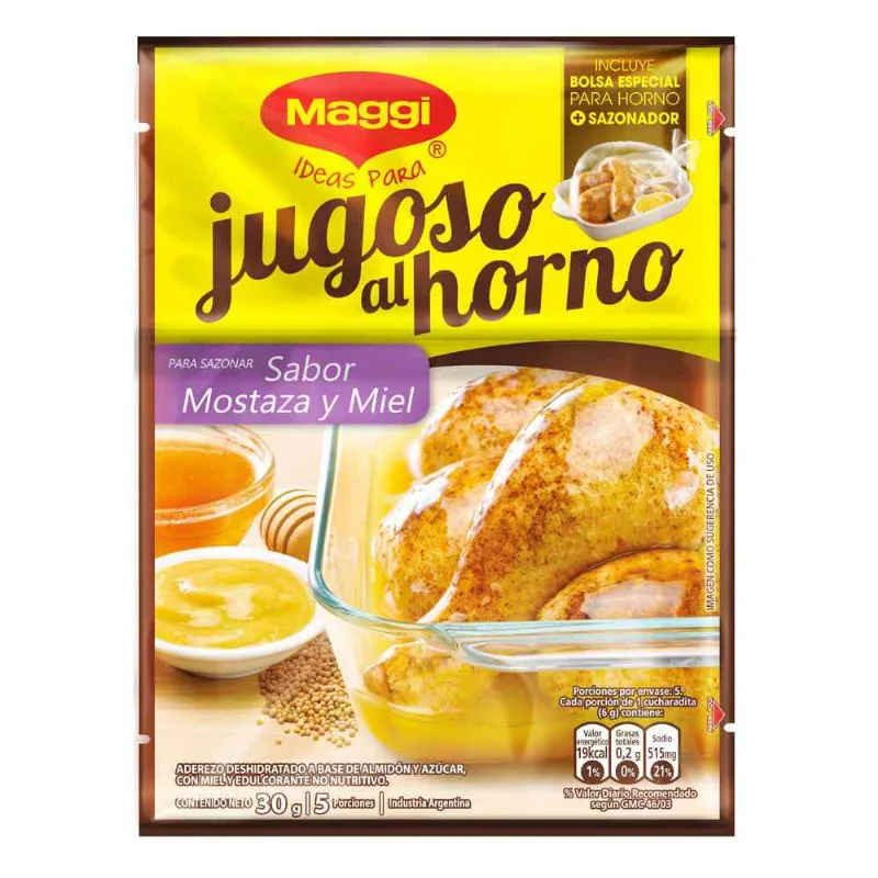 Bolsas Para Horno Mostaza, Miel Y Especias Maggi 30 Gr