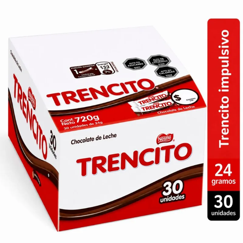Chocolate de Leche Trencito Multipack 720g (30 un. x 24 g)