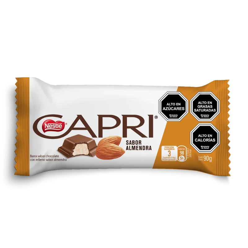 Chocolate de Leche Capri Relleno Almendra 90 g