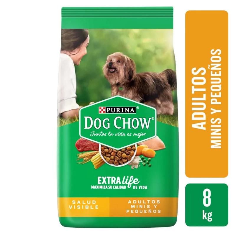 Dog Chow Adultos Minis Y Pequeños 8 Kg.