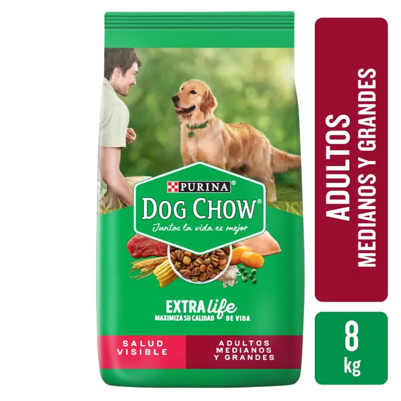 Alimento Dog Chow Adultos X8 Kgs Dog Chow Adultos Medianos Y Grandes 8 Kg.