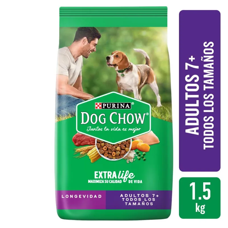 Dog Chow Longevidad (adultos 7+) 1,5 Kg.