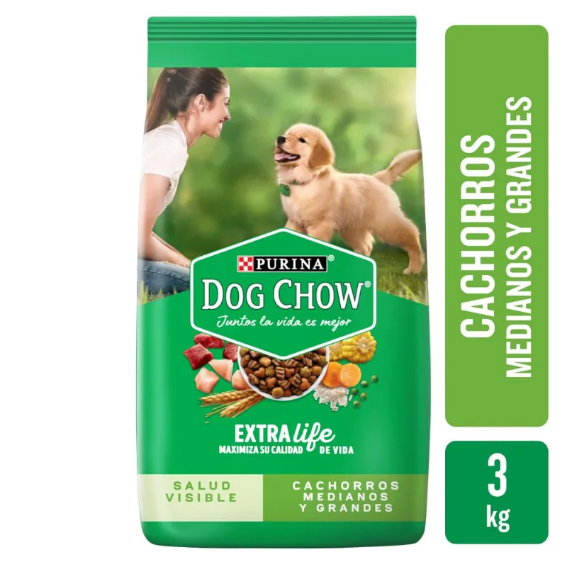 Dog Chow Cachorros Medianos Y Grandes 3 Kg