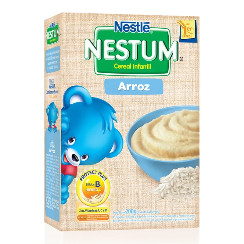 Cereal Nestum Bl Arroz C/hierro X200grs Cereal Infantil Nestum Arroz 200 Gr