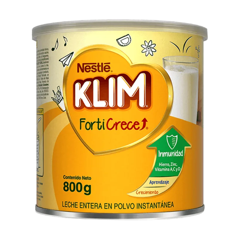 Klim Forticrece Leche Entera Instantánea|800g Klim Forticrece Leche Entera Instantánea Lata 800g