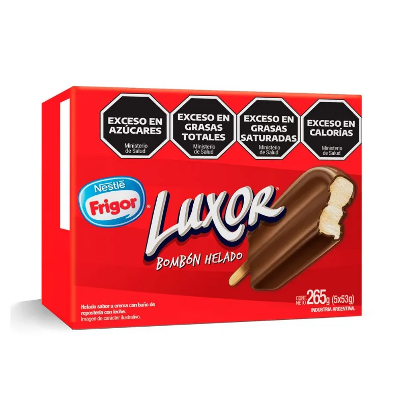Helado de palito Luxor Frigor bombón 5 x 53 g.