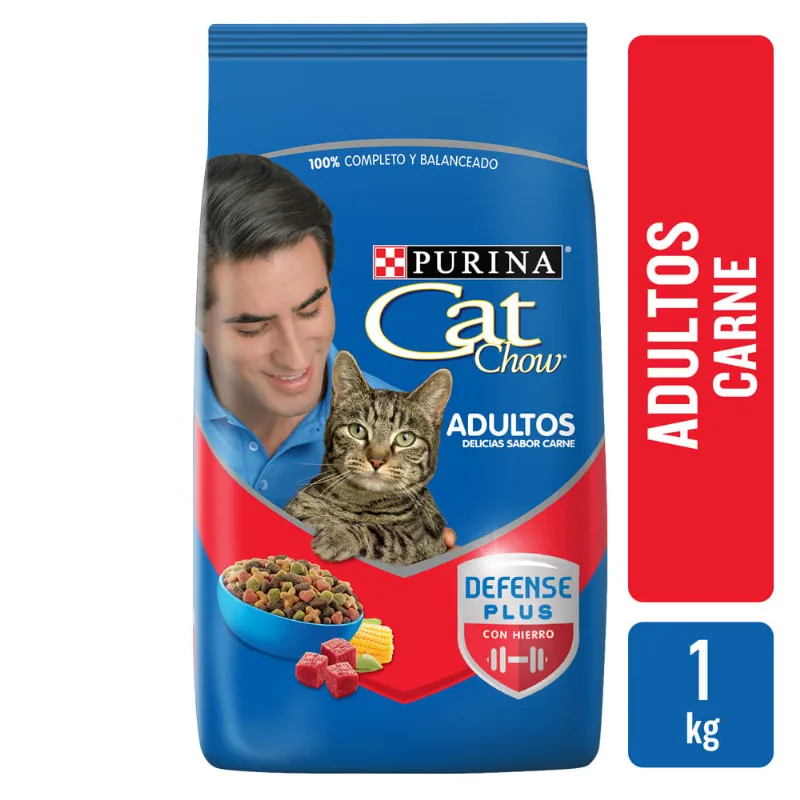 Alimento Para Gatos Purina Cat Chow Carne Adulto 1 Kg